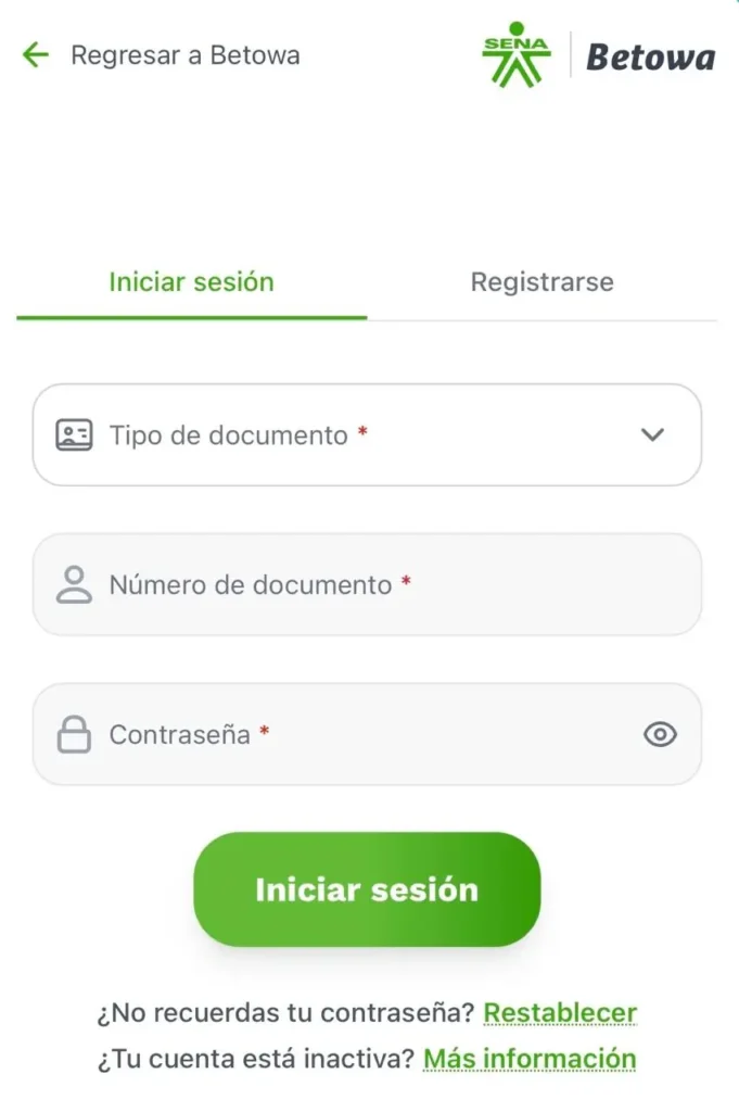 Cómo inscribirse en el SENA vía Betowa