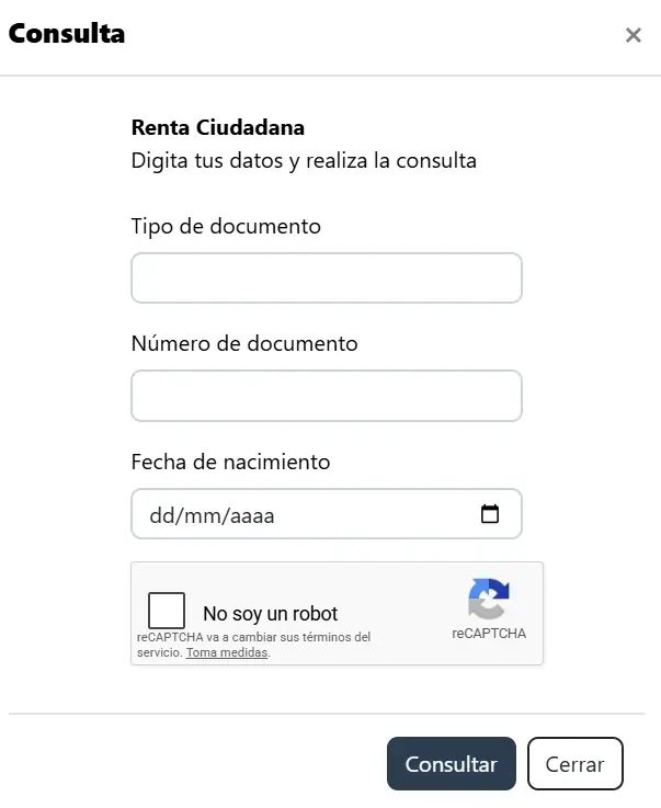 consultar la Renta Ciudadana