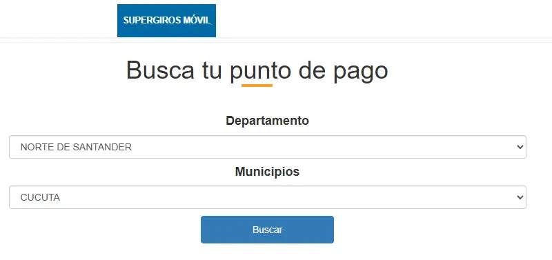 puntos de pago SuperGIROS