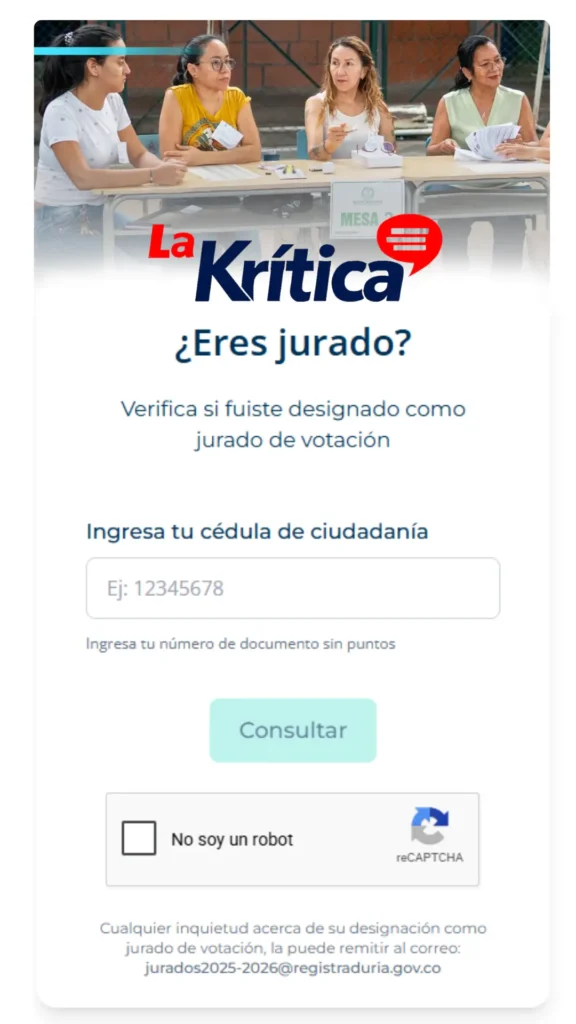Eres jurado de votacion