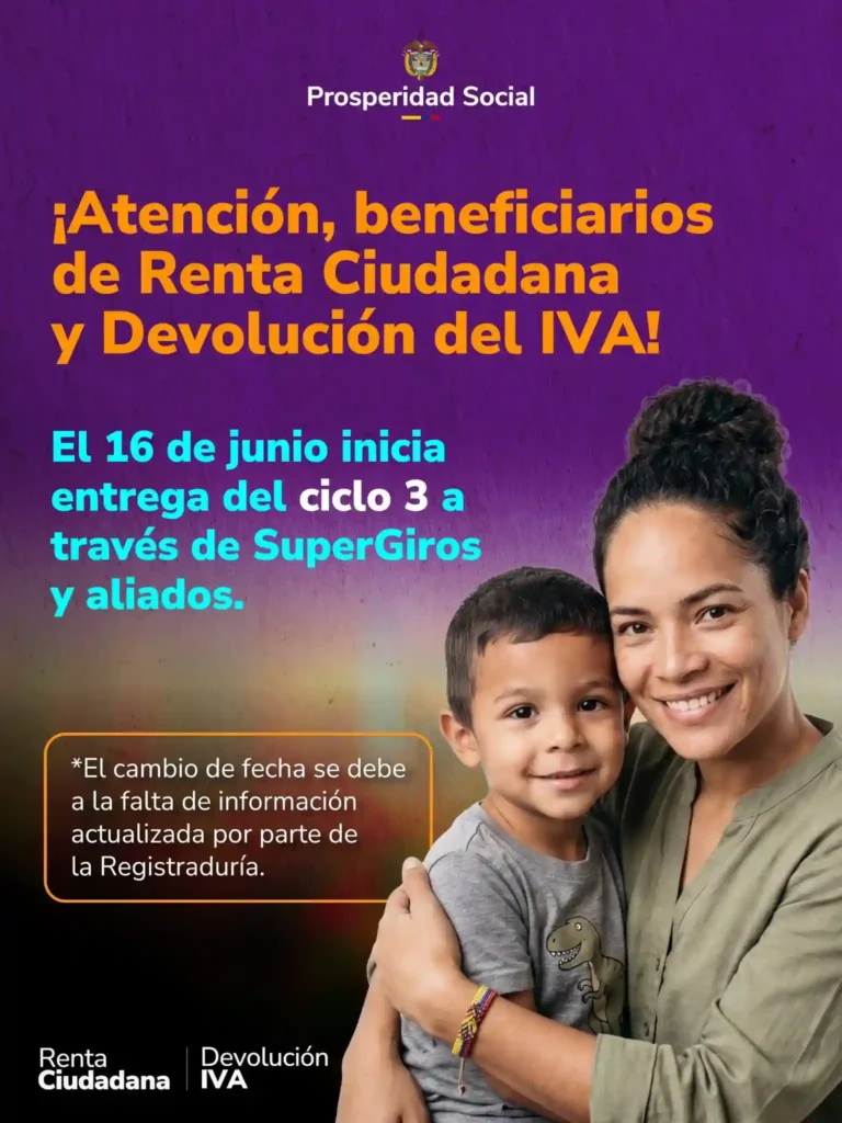 pago de Renta Ciudadana y Devolucion del IVA