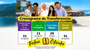 Fechas oficiales de transferencias monetarias