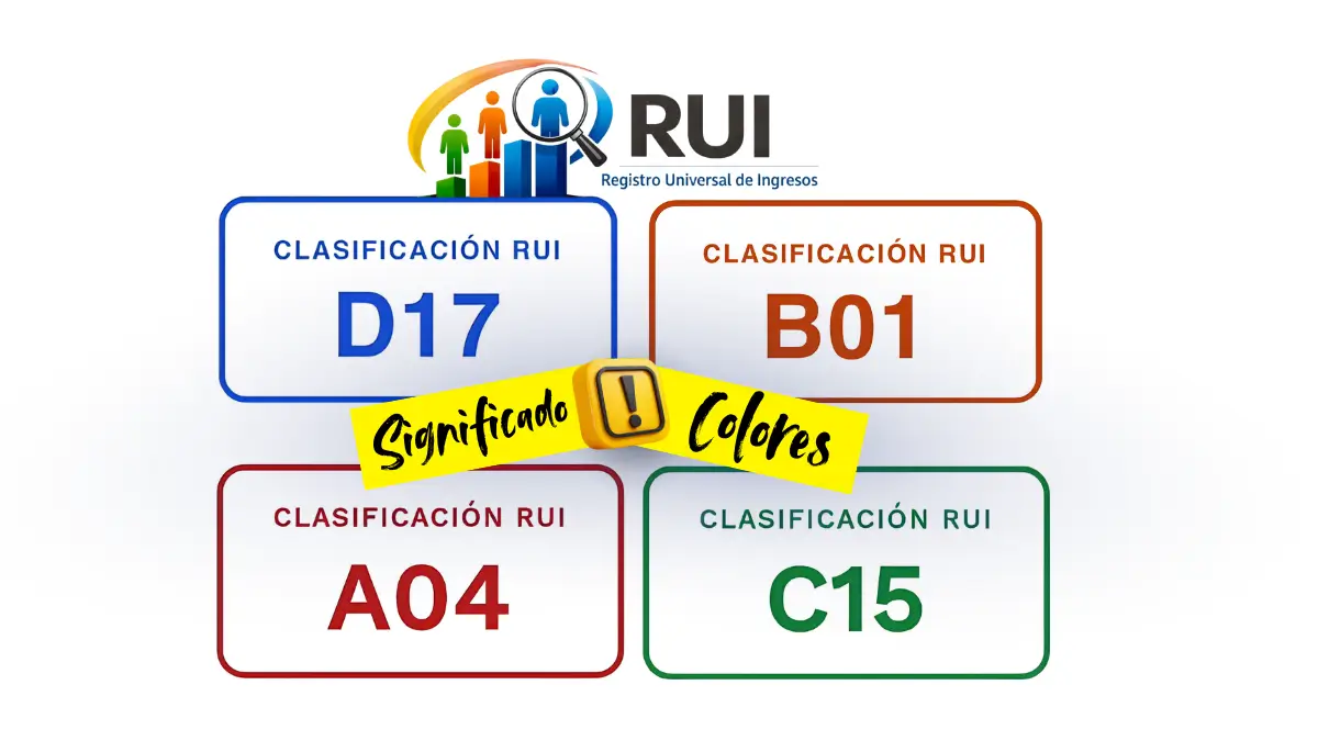 Significado real de los colores en el puntaje del RUI.