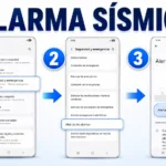 Pasos para activar la alerta sísmica.